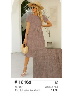 18169 100% Washed Linen Walnut Hull 18169 100% Washed Linen Walnut Hull