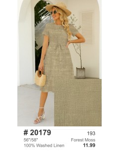 20179 100% Washed Linen Forest Moss 20179 100% Washed Linen Forest Moss