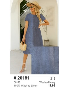 20181 100% Washed Linen Navy 20181 100% Washed Linen Navy