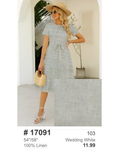 17091 100% Washed Linen Wedding White 17091 100% Washed Linen Wedding White