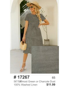 17267 100% Washed Linen Almost Green or Charcole Dust 17267 100% Washed Linen Almost Green or Charcole Dust