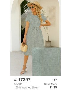 17397 100% Washed Linen Rose Mary 17397 100% Washed Linen Rose Mary