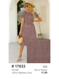 17633 100% Washed Linen Soil or Raisin 17633 100% Washed Linen Soil or Raisin