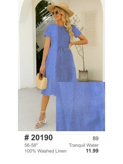 20190 100% Washed Linen Tranquil Water 20190 100% Washed Linen Tranquil Water