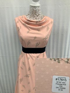 17615 Chenille Dot Knit Peach