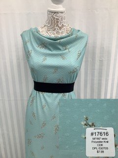 17616 Chenille Dot Knit Aqua