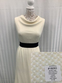 18093 Knit Gingham Check Soft Yellow