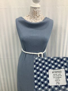18103 Knit Gingham Check Navy