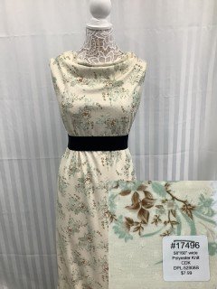 17496 Chenille Dot Knit Tan Green Brown