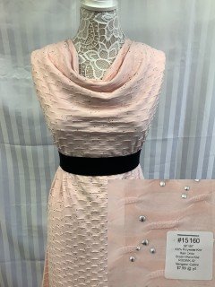 15160 Rain Drop Ocean Wave Knit Mangano Calcite Pink