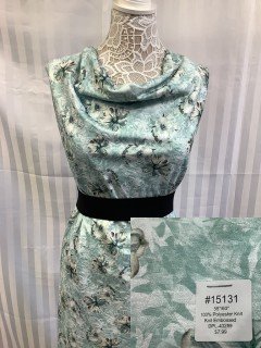 15131 Knit Embossed Teal Gray
