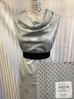 15178 Flowered Knit Grey Pink