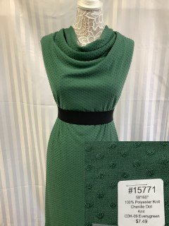15771 Chenille Dot Knit Everygreen