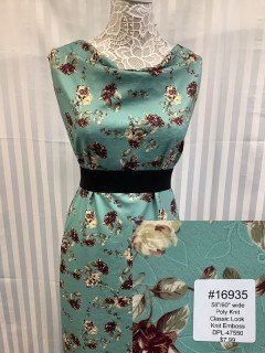 16935 Classic Look Knit Emboss Teal Dark Sienna