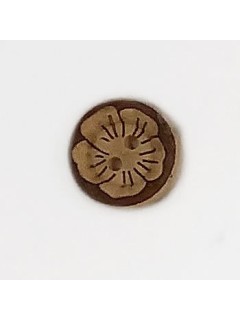 1499 Wooden Button Brown tan