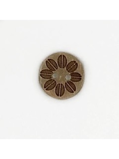 1500 Wooden Button Brown