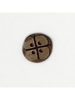 1502 Wooden Button Brown 