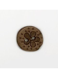 1498 Wooden Button Brown