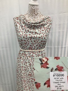 16696 Clipped Vintage Knit Ivory Rose
