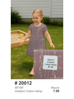 20012 Imitation Cotton Hemp Mauve