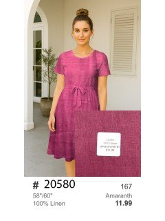 20580 100% Linen Amaranth 20580 100% Linen Amaranth