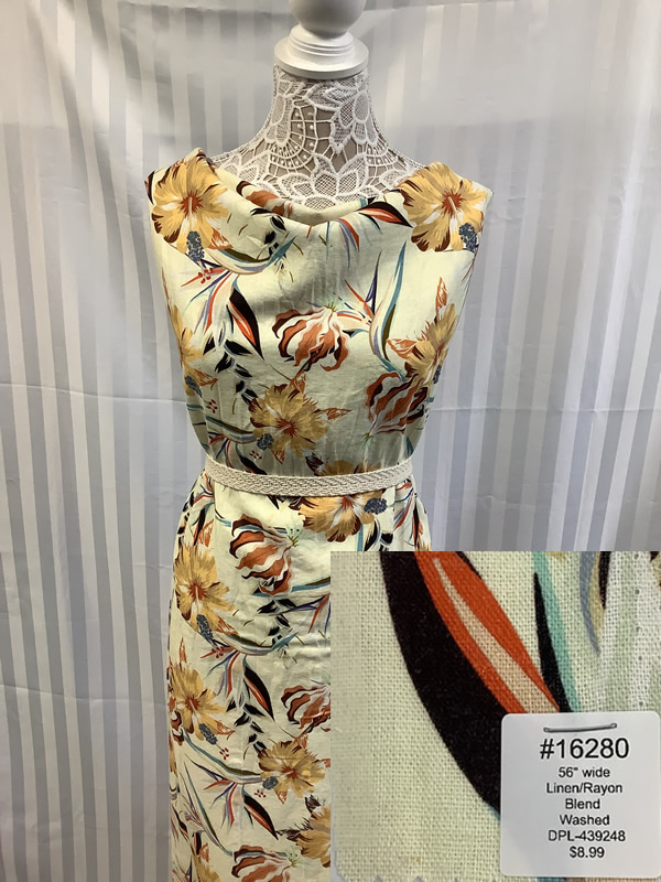 Washed Linen / Rayon Blend_DPL439248_Linen/Rayon Blend_Tan Yellow Orange