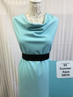 CBSK04 Crepe Back Satin Knit Aqua