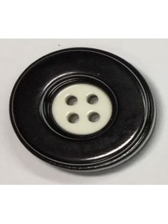 Button 546 Plastic black shiny 1.125