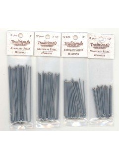 Heavy Weight Straight Silver Hair Pins
