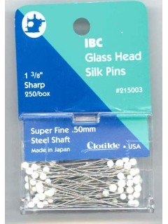 Glass Head Silk Pins