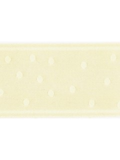 Ribbon 1.5" Dot Jacquard Cream