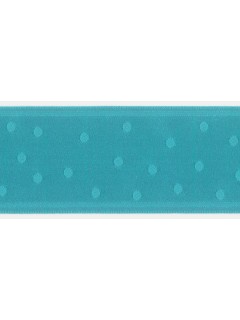 Ribbon 1.5" Dot Jacquard Deep Aqua