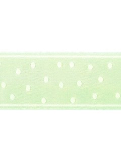 Ribbon 1.5" Dot Jacquard Mint