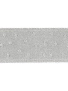 Ribbon 1.5" Dot Jacquard Silver