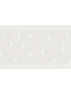 Ribbon 1.5" Dot Jacquard White