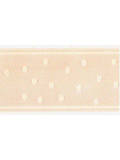 Ribbon 1.5" Dot Jacquard Peach