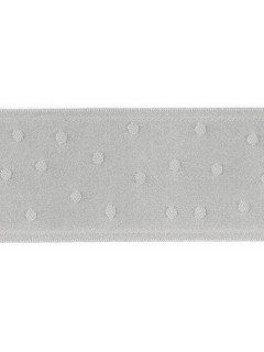 Ribbon 1.5" Dot Jacquard Silver