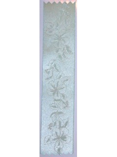 Lily Embossed Ribbon Silver Mint