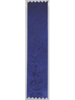 Rose Embossed Ribbon Cobalt