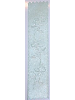 Rose Embossed Ribbon Silver Mint