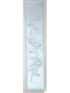 Rose Embossed Ribbon Spa Blue