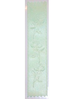 Rose Embossed Ribbon Summer Green